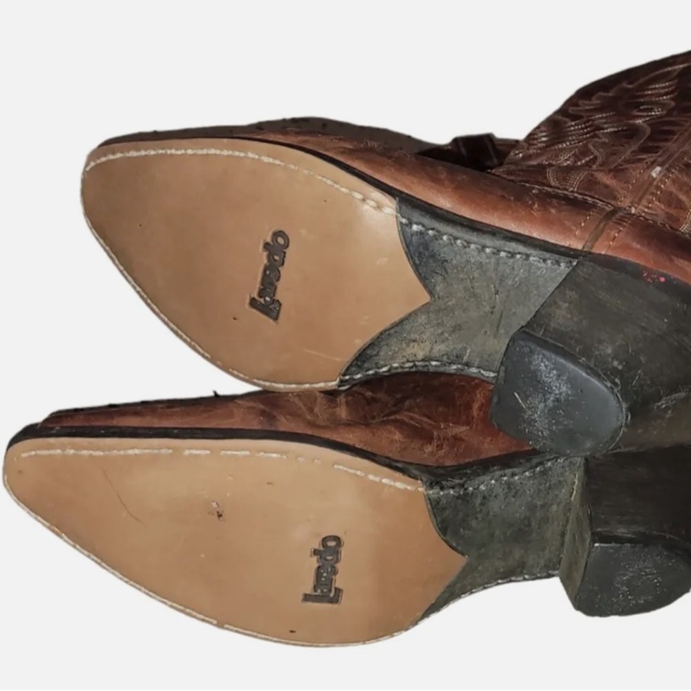 Laredo Madison Collection Brown Leather Western Women's Mid Calf Boots Size 8​ - Picture 4 of 6
